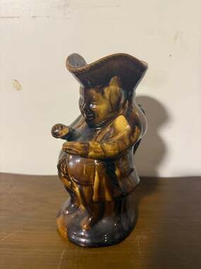 Antique 19th-century English Toby Jug Pitcher The Classic Snuff Taker character